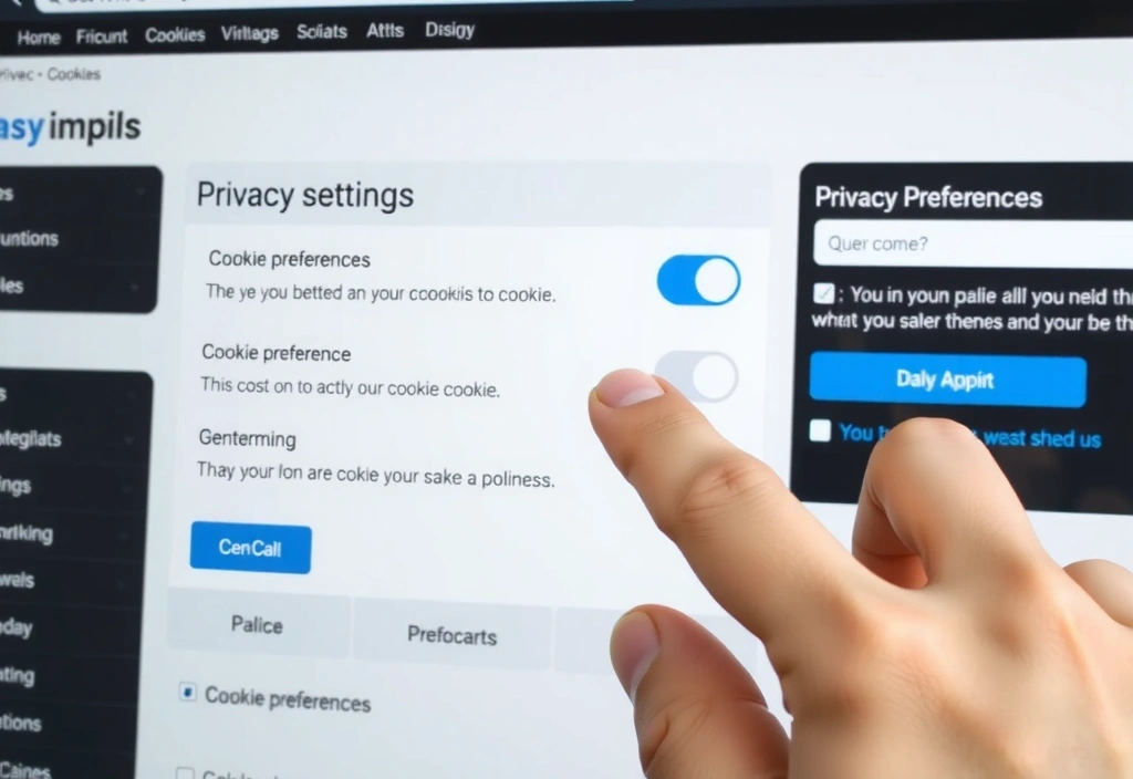 Ilustrace uživatele spravujícího nastavení ochrany osobních údajů
