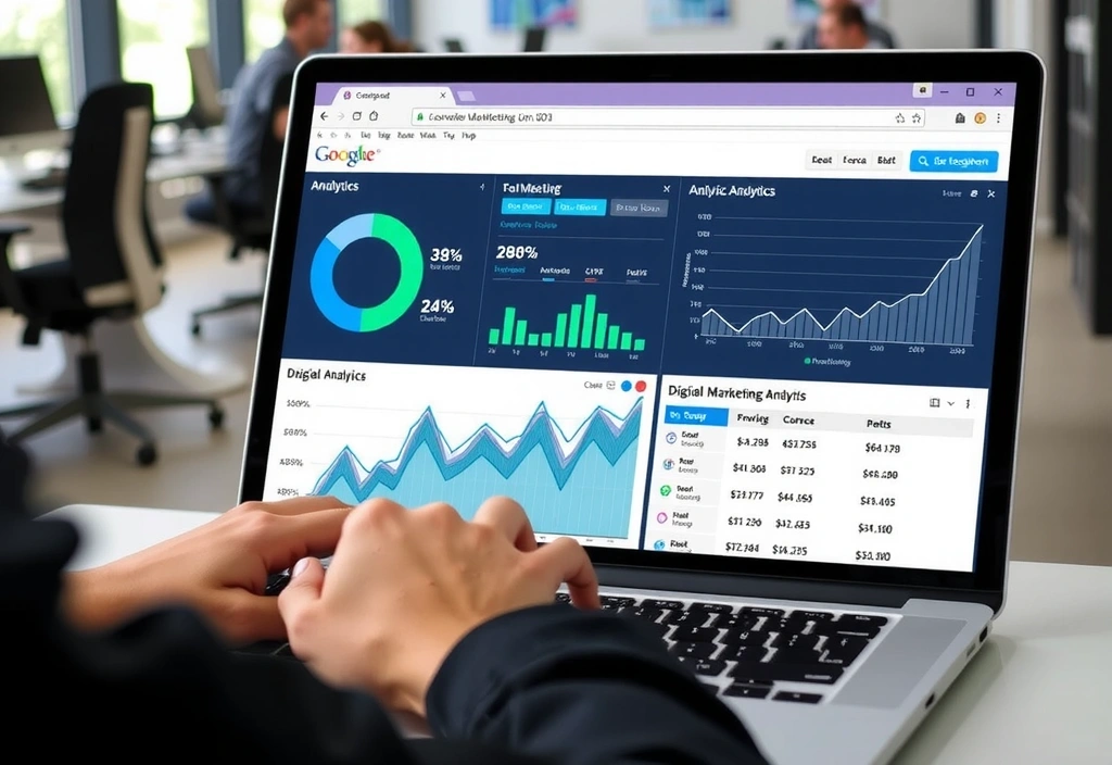 Grafy a data z analýzy digitálního marketingu