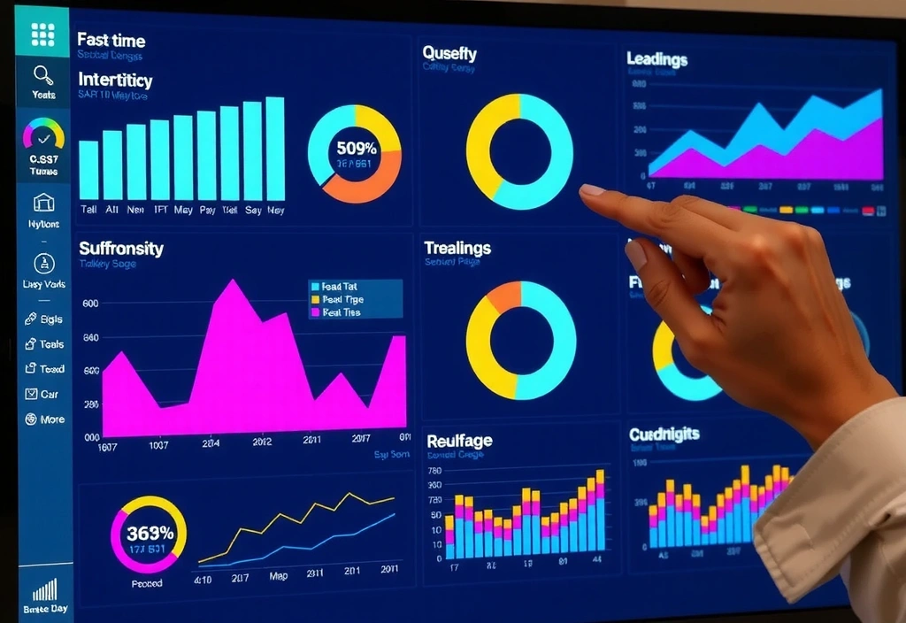 Interaktivní dashboard s metrikami výkonu digitálního marketingu
