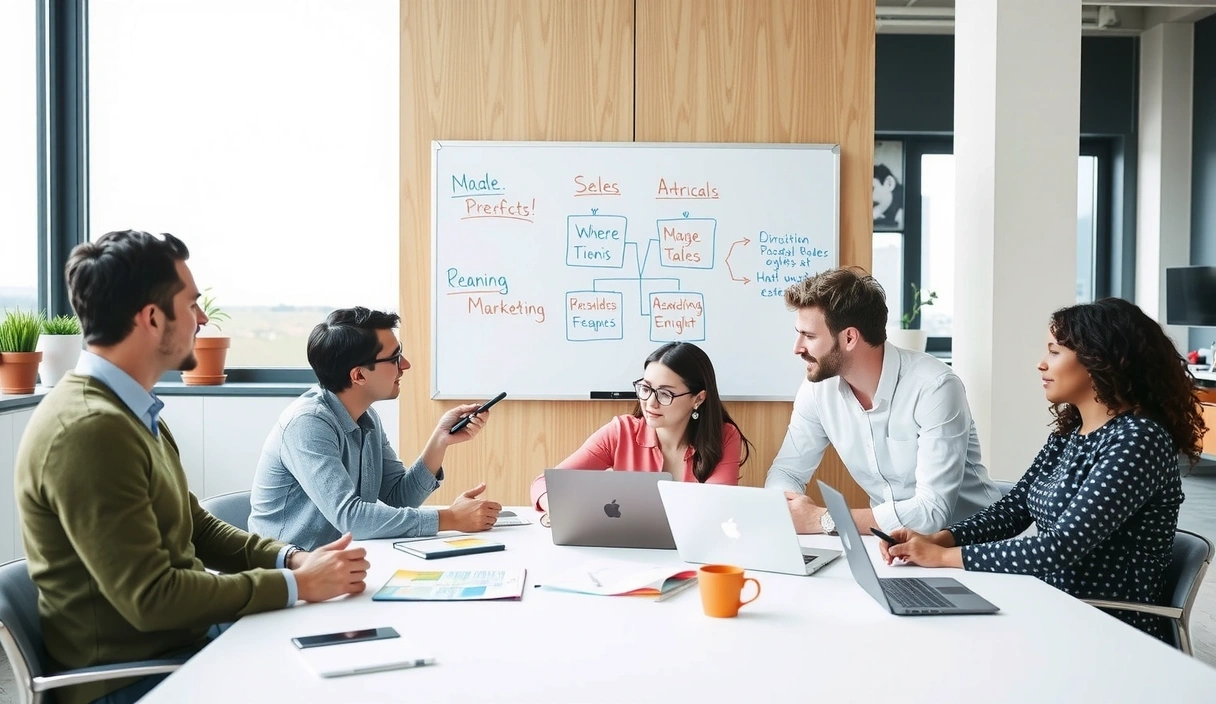 Tým promonest spolupracující na moderním projektu