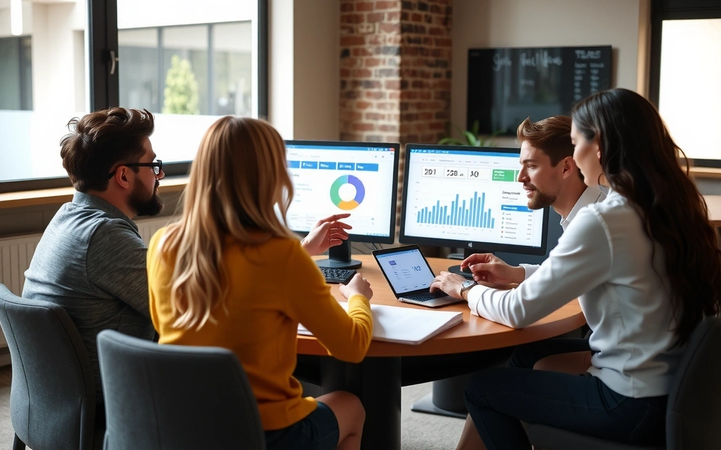 Tým digitálních marketérů spolupracujících na PPC strategii